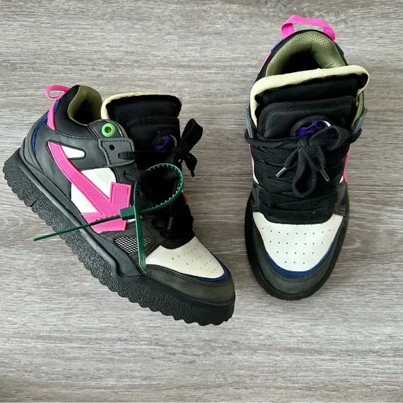 OFF-WHITE Unisex Black Pink Oversized Sponge Sole Sneakers